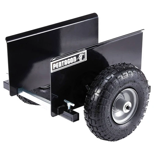 Pentagon Tools Drywall Cart - Lumber, Wood Paneling, and Plywood Carrier Holds up to 600lbs - Door Dolly with 10-inch Inflatable Wheels by Pentagon Tools (Black)