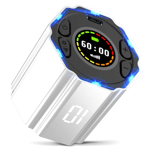 USHINING Pomodoro Timer, Digital Clock Timer for Kids Hexagon Flip Visual Timer Magnetic, Mute & Adjustable Sound Alert,Productivity Cube for Cooking Studying Fitness Baking Teaching(Silver)