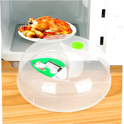 HENYU Microwave Splatter Cover, Microwave Cover for Food, Large Microwave Plate Cover Guard Lid with Steam Vents Keeps Microwave Oven Clean, 11.5 Inch BPA Free & Dishwasher Safe