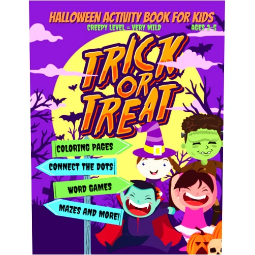 Activity Maestro Halloween Activity Book For Kids: Creepy Level = Very Mild | Coloring Pages, Connect the Dots, Word Games, Mazes and More! | From 2 Years Old | Large Format 8.5 x 11 Inches (Halloween Activity Books)