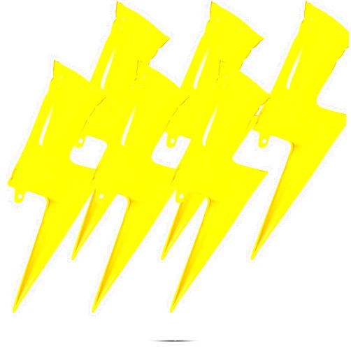 Hungdao Set of 6 Lightning Bolt Foil Party Balloons 45 Inch Flash Foil Lightning Bolt Shape Balloons Birthday Party Supplies for Wedding Decoration(Yellow)