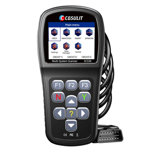 CGSULIT SC530 OBD2 Scanner All System Code Reader for Mercedes Benz/Sprinter/Smart, Bidirectional Diagnostic Scan Tool with 30+ Service, ABS Bleed, Oil/EPB/SRS/SAS/TCM/BCM Reset, Auto VIN, Free Update