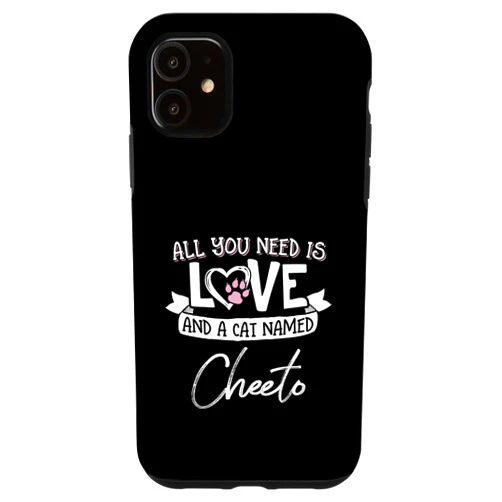 Cat Named Cheeto iPhone 11 Cute Cat Named Cheeto for Women and Girls Phone Case