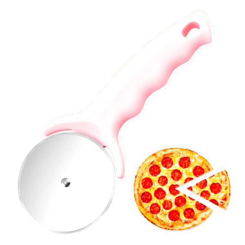 YuanYouTong Pizza Cutter Wheel, Kitchen Premium Stainless Steel Pink Pizza Cutter, Super Sharp Blade Pizza Slicer, Easy To Clean (Pink)