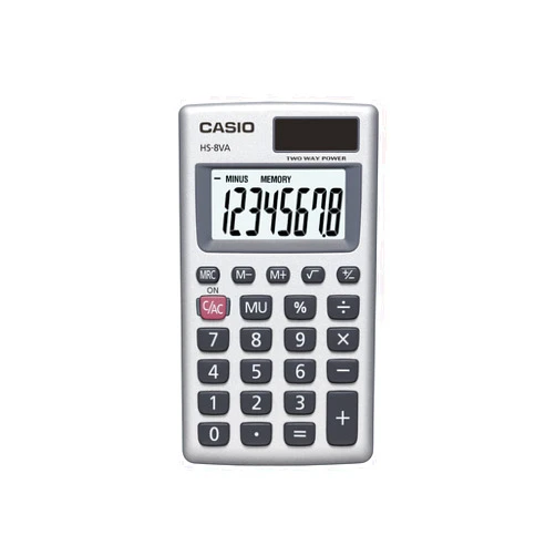 Casio HS-8VA, Solar Powered Standard Function Calculator