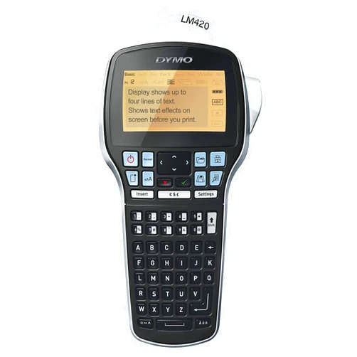 DYMO Label Maker with Adapter | LabelManager 420P High-Performance Label Maker, Rechargeable, PC and Mac Connectivity, Bright Backlit Display, Easy-to-Use, Portable, For Home & Office Organization