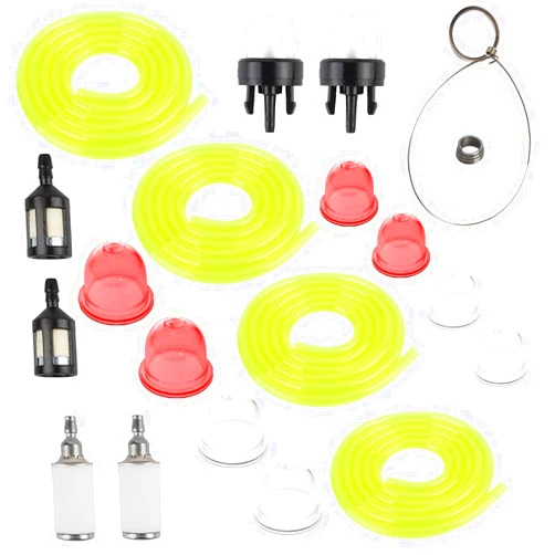 Generic Uorimy 4 Sizes 4 Feet Fuel Line AC04122 Primer Bulb Fuel Filter kit for Small Engine Zama Poulan Craftman Ryobi Homelite Husqvarna Chainsaw Trimmer Blower 2 Cycle Small Engine, Yellow