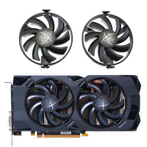 CCVA FDC10U12S9-C RX480 RX470 Cooler Fan Replace for XFX Radeon RX 480 470 470D RS Black Wolf Graphics Card Cooling Fan (2PCS)
