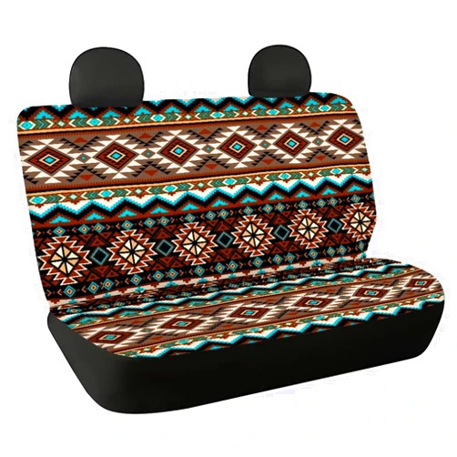 Dreaweet Navajo Seat Covers for Car SUV Trucks Sedan,Carseat Protector Back Seat Cover Native American Indian Tribal Pattern Split Rear Seat Cover