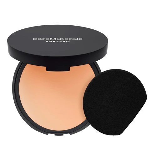 bareMinerals Barepro Skin-Perfecting Powder Foundation, Matte Pressed Powder Foundation Full Coverage with Plant-Based Squalene, Oil Control, Vegan