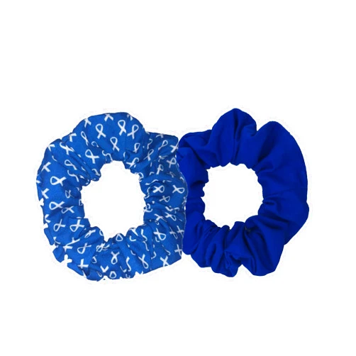 MiaSophia Colon Cancer, Child Abuse, Drunk Driving, Stomach Cancer & Eating Disorder Awareness Navy Blue Scrunchies