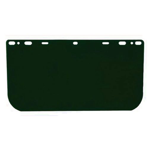 MCR Safety 181542 Polycarbonate Universal Visor Safety Faceshield, Dark Green, 8-Inch by 15-1/2-Inch, 0.040-Inch Thick, 1-Pair