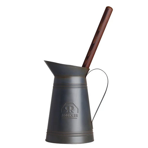 REDECKER Nylon Toilet Brush with Dark Coated Metal Holder, Oiled Thermowood Handle, Replaceable Head, Vintage Design, Made in Germany