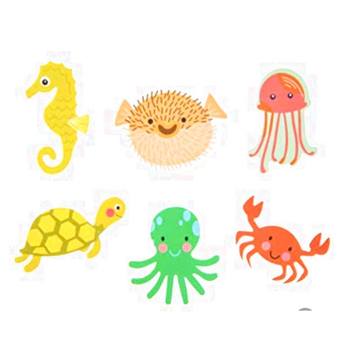 Nikki's Knick Knacks 234 Piece Under The Sea Foam Stickers - Seahorses, Jellyfish, Turtles, Crabs, and More! (Kids Craft Kit, Ages 3+)