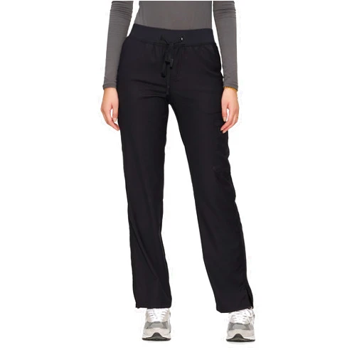 COZYFIT Scrub Pants for Women - Straight-Leg Cargo Pants with 3 Pockets, Drawstring Scrub Pants