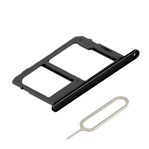 MMOBIEL SIM Card Slot Tray Holder Replacement Compatible with LG Q Stylo 4 2018 - Incl. SIM Pin - Black