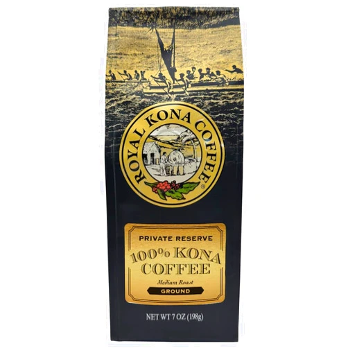 ROYAL KONA COFFEE FOR ROYALTY ROYAL KONA 100% Hawaiian Kona Coffee Ground, Medium Roast, Premium Coffee Ground Varieties