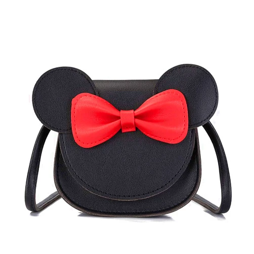 Xperry Little Girls Toddlers Mini Crossbody Shoulder Bag Coin Purse with Cute Mouse Ear Bowknot