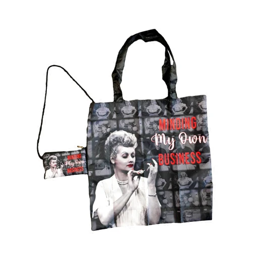 Mid-South Products I Love Lucy Shopping Bag with Pouch, Minding My Own Business