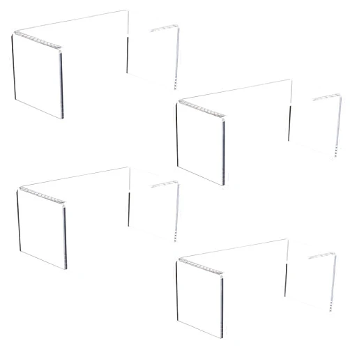 CLAY TONIC Durable 4-Pack Large Clear 5mm Thick Acrylic Display Risers for Funko POP figures,Retail Display, Display Riser Shelf Showcase Fixtures for Jewelry (4, 8''x 4''x 4.5'')