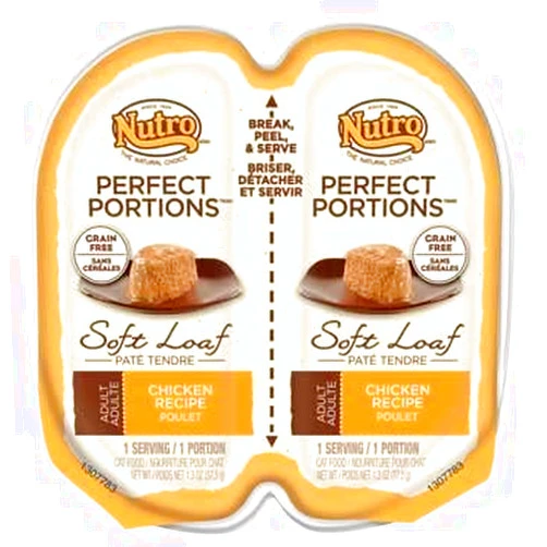 Nutro Perfect Portions Adult Cat Food Soft Loaf - Chicken - 2.64 Lb
