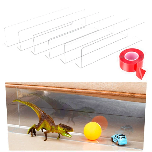 BESTLUBE Under Bed Blocker for Pets Dogs 6 Pack 3.9 Inches High Toy Blocker, Couch Blockers with Strong Adhesive, Gap Stopper Under Couch or Bed to Stop Things Going Into