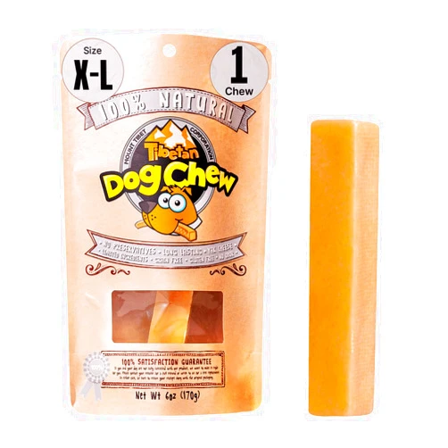 Tibetan Dog Chew Yak Cheese Sticks - Natural Handmade Treats for Extra Large Dogs, Long-Lasting and Easy to Digest with No Additives, Rawhide, Grains, or Gluten, Perfect for Aggressive Chewers, 1 Chew