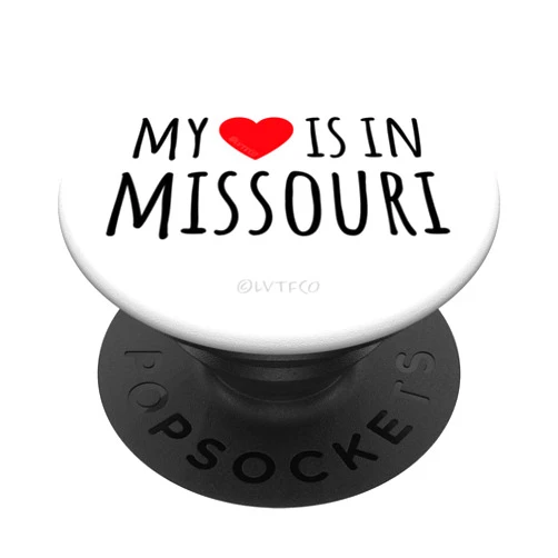 My Heart is in America Style (MISSOURI) MY HEART IS IN MISSOURI Cute American State PopSockets Swappable PopGrip