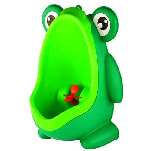 Sundee Cute Frog Standing Potty Training Urinal for Boys Toilet with Funny Aiming Target - Blackish Green
