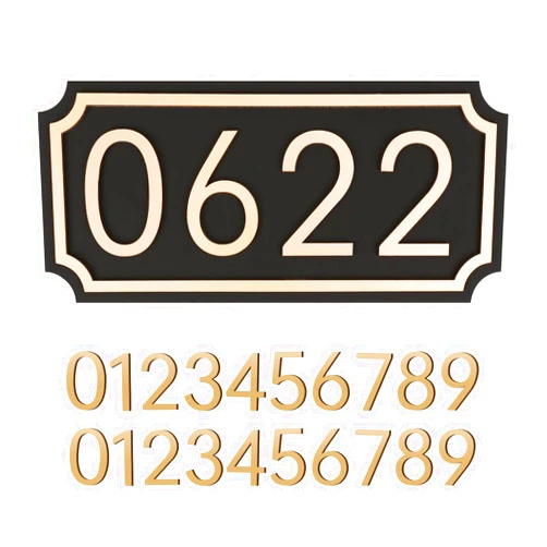 KAZONS House Numbers for Outside, Address Plaques, Mailbox Numbers, Two Sets of Numbers from 0-9, Personalized Address Signs for House, Mailbox, Apartment, Office, Hotel, Classroom, Garden. Decorative