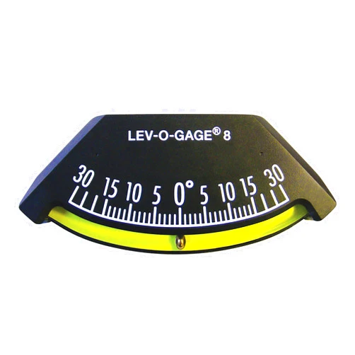Sun Company Lev-o-gage 8 - Heel Angle Clinometer | High-Resolution Clinometer for Modern Boats | Mounts on Bulkhead