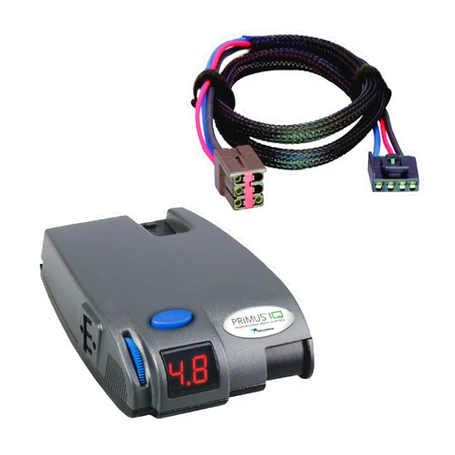 Tekonsha 90160 Primus IQ Proportional Brake Controller for Trailer with 2, 4, 6 Brakes (1-3 Axles) and 303500 Trailer Brake Controller Custom Harness for Select Model Ford, Lincoln, Land Rover