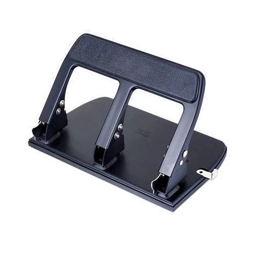 Officemate Office mate Heavy Duty 3 Hole Punch with Padded Handle, 40-Sheet Capacity, Black (90089)