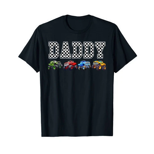 Family Outfit Monster Truck Birthday Matching Daddy Family Crew Monster Truck Lover Birthday Matching T-Shirt