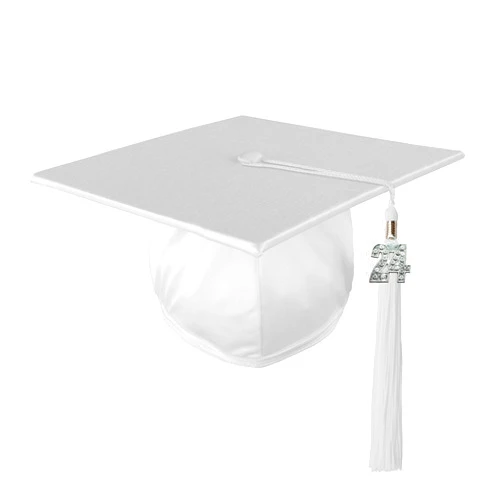 Class Act Graduation Adult Unisex Shiny Graduation Cap with Matching Bling Charm Tassel