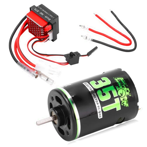 SUNGOOYUE RC Brushed Motor, 540 High Torsion Low Noise Dual Mode Low Voltage Brushed Motor 360A ESC for RC SUV(35T)