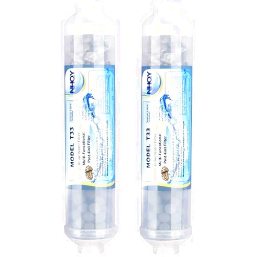 RYTM 2-PC T33 Mineralization Filter 4 in 1 Multi-Function Element Replacement Filters Increase Ph and Calcium Magnesium Ion Cartridge Water Filter Cartridges