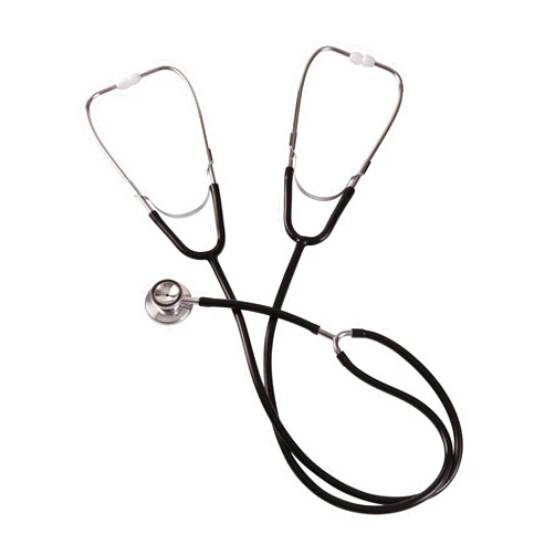 MABIS Dual Head Teaching Stethoscope - Nursing Student Stethoscope - Medical Training Stethoscope, Black