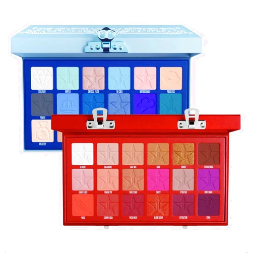 Jeffree Star Cosmetics Blood Sugar Blue Blood Eyeshadow Palette Royalty Collection - 2 Pcs Bundle