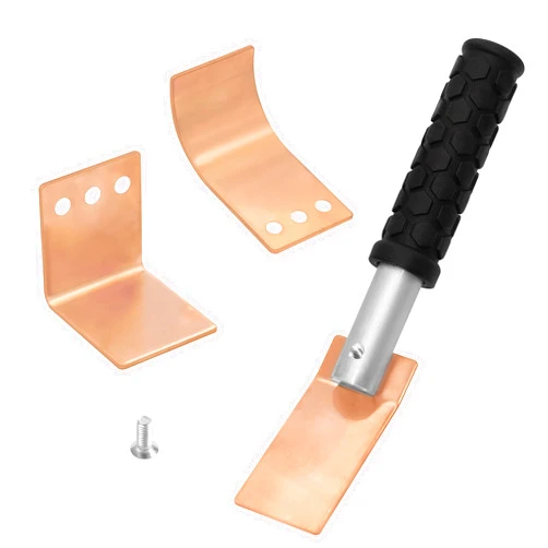 Zhitaoxun Copper Welding Spoon Welders Helper,3 pcs Copper Paddle Backer,Copper Plate Welding Tools,Flat/Curved/Angle Copper Welding Backer,Welding Accessories