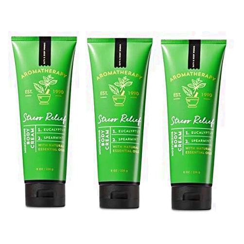 Bath & Body Works Bath and Body Works Aromatherapy Eucalyptus Spearmint Value Pack - Lot of 3 Body Cream With Natural Essential Oils- Full Size