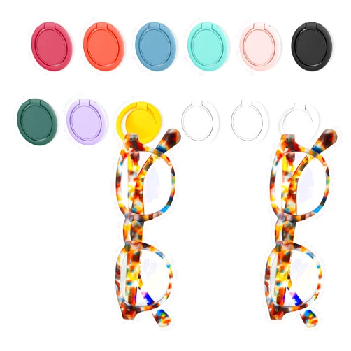 Hariendny 12 Pack Sunglasses Organizer Wall Mounted Sunglasses Holder Wall Hanging Glasses Organizer Eyeglass Holder (Colorful)