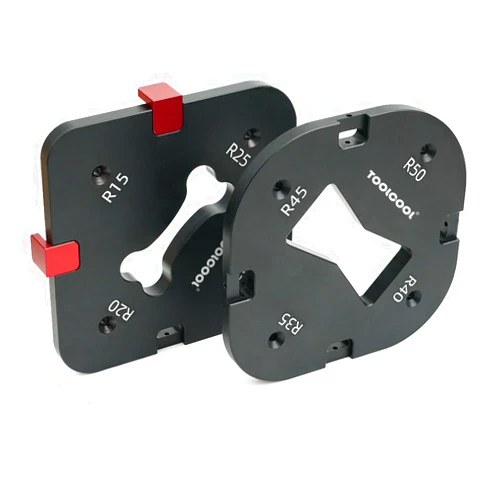 TOOLCOOL Router Corner Radius Template Router Radius Jig Aluminum Alloy Corner Routing Guide Set Use with Router Table Trim Router or Handheld Router