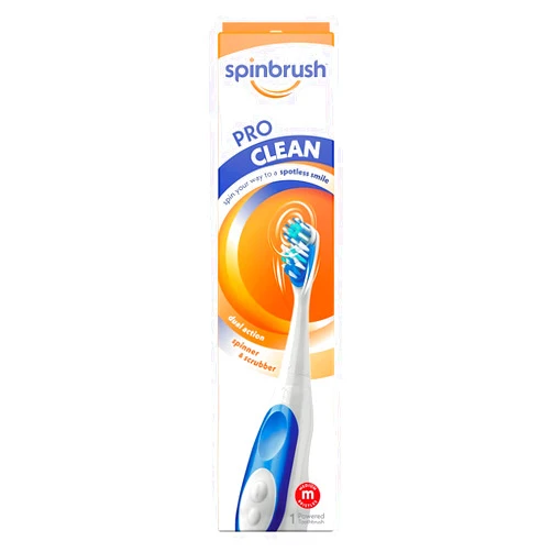 Spinbrush ARM & HAMMER Spinbrush Pro Series Daily Clean Powered Toothbrush Medium - Color Vary (Pack of 2)