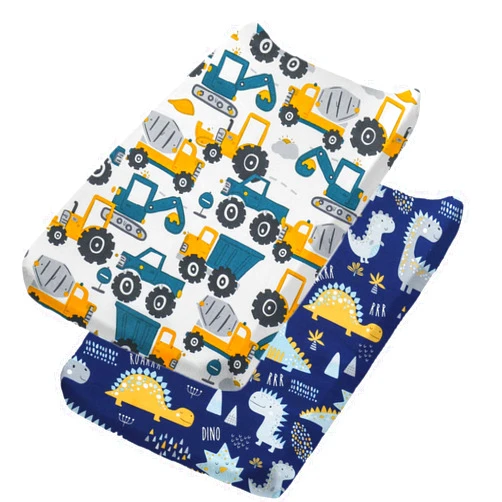 Aisawate 2 Pack Changing Pad Cover for Girls Boys, Ultra Soft Breathable Cotton, Baby Diaper Change Table Pad Covers (32