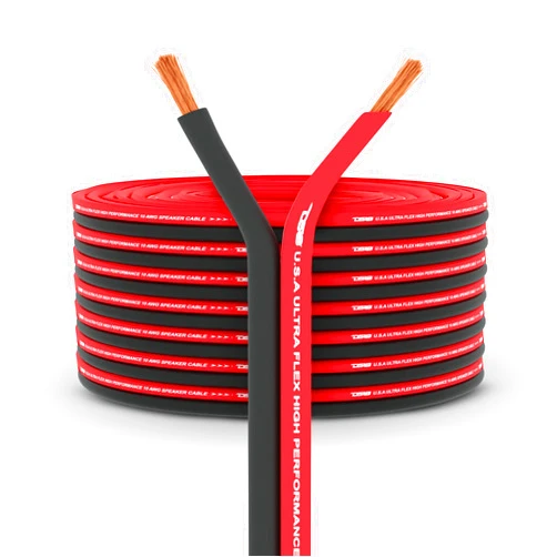 DS18 SW-18GA-100RB Ultra Flex Speaker Wire Red and Black 100FT - Speaker Cable for Audio Applications