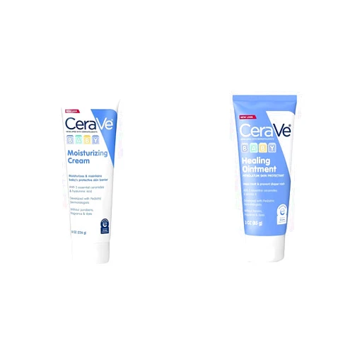 CeraVe Baby Moisturizing Cream + Healing Ointment Bundle | Gentle Skincare