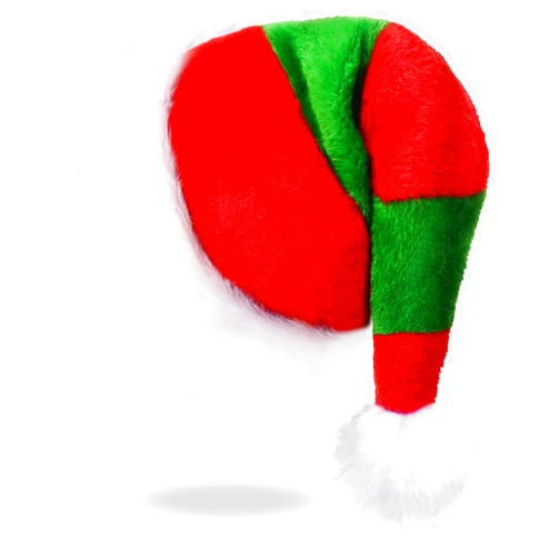 Cleacloud Christmas Elf Hat, Long Red And Green Striped Elf Hat for Christmas Party Cosplay Costume Accessories