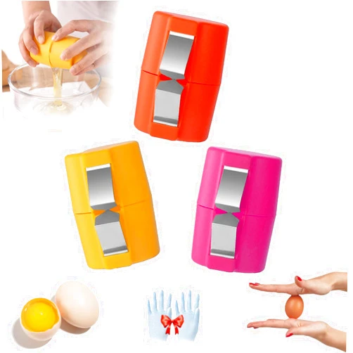 Oueet Egg Shell Opener, Handheld Multifunctional Egg Cracker and Separator, Egg Cracker Tool, Egg Shell Cutter Tool, Egg Shell Opener for Raw Eggs, Egg Peeler Tool For Hard Boiled (3PCS)