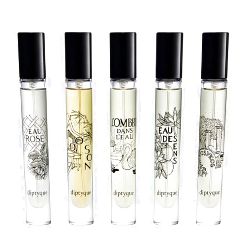 Diptyque Eau de Toilette Travel Spray 0.25 Fl Oz (Pack of 5) Set for Men and Women
